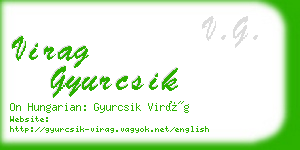virag gyurcsik business card